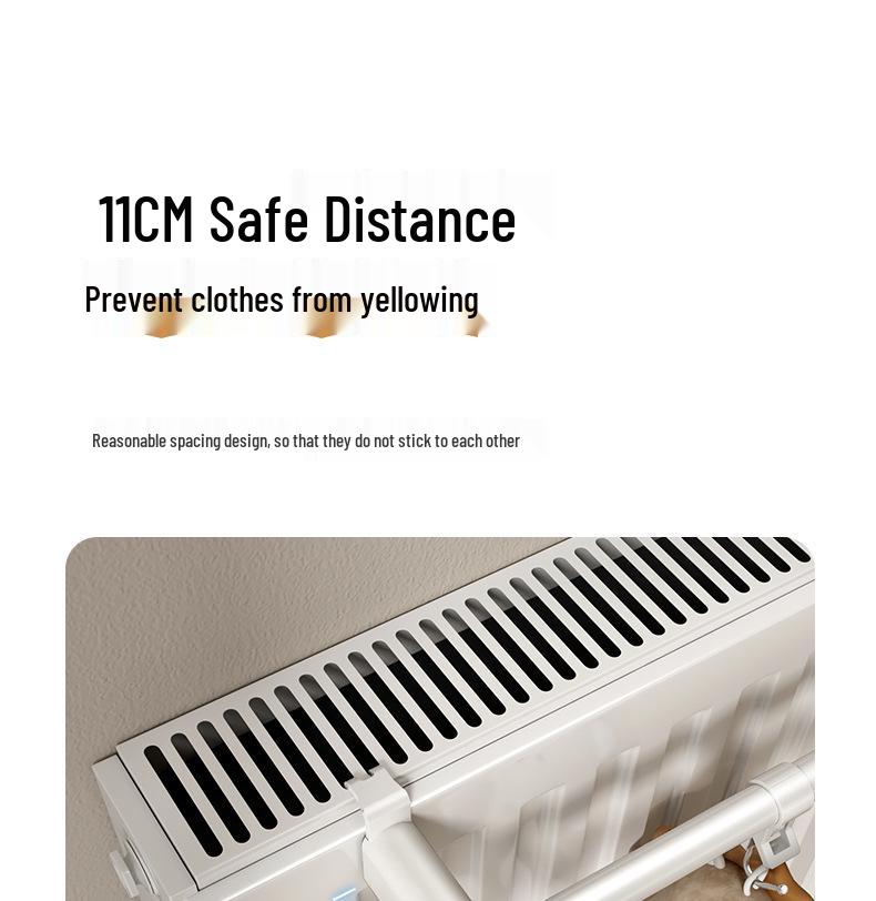 Stojak do suszenia i przechowywania ubrań na kaloryfer z haczykami