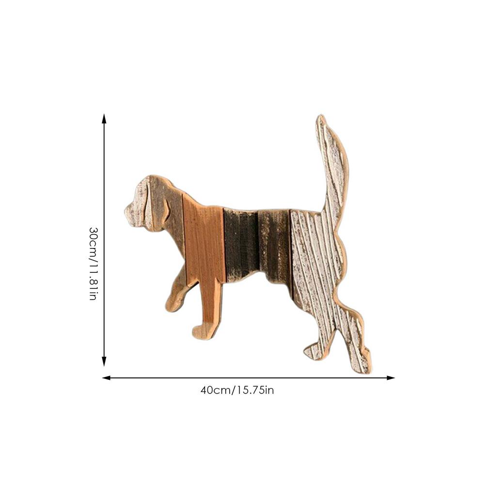 New Wood Carving French Bulldog Rustic Home Wall Hanging Decor Wooden Art Animal Dog Statue Wall Art Corgi Sculpture Ornament