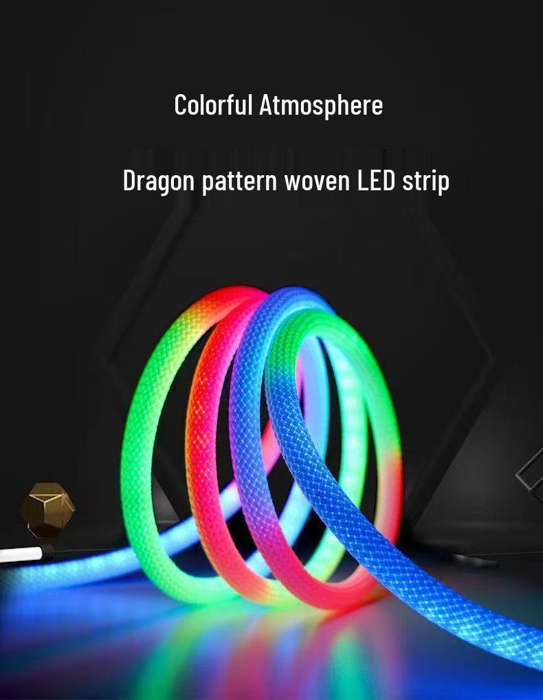 360° RGB LED Dragon Scale Neon Light Strip - Waterproof & Color-Changing
