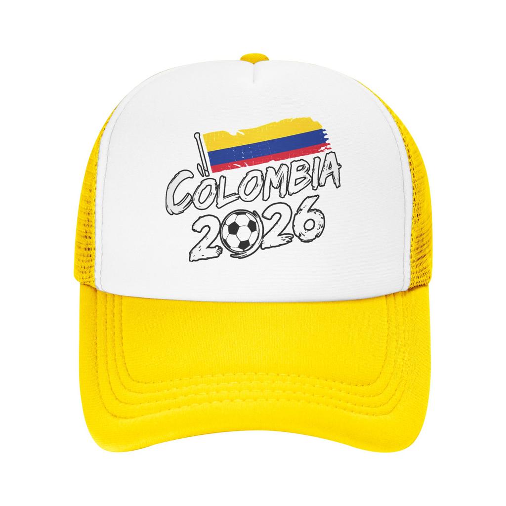 Colombia Soccer Game Fan Colombian Flag Sun Hats Casual Unisex Mesh Trucker Hat Adjustable Gym Baseball Cap Birthday Present