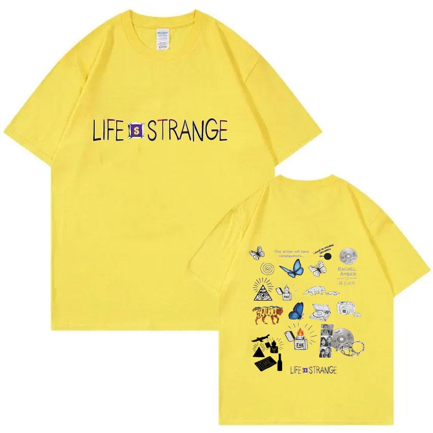 Hot Game Life Is Strange Logo Print Tshirt Unisex Women Casual Oversized Crewneck T Shirts Male Fashion Vintage Tshirt Streetwear