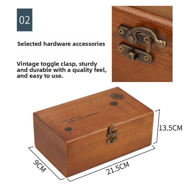 Needle and Thread Box Set, Needle and Thread Bag, Household Sewing Thread Needle Storage Box, Solid Wood Needle and Thread Box