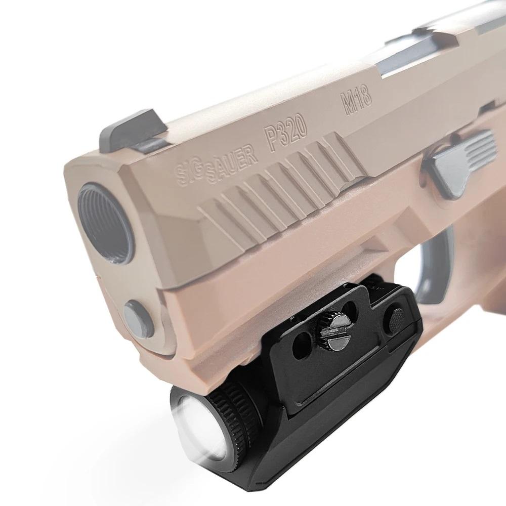 

Airsoft Pistol Light Weapon Light Tactical LED Flashlights Mini Lights 500 Lumens USB Rechargeable 20mm Rail Gun Light