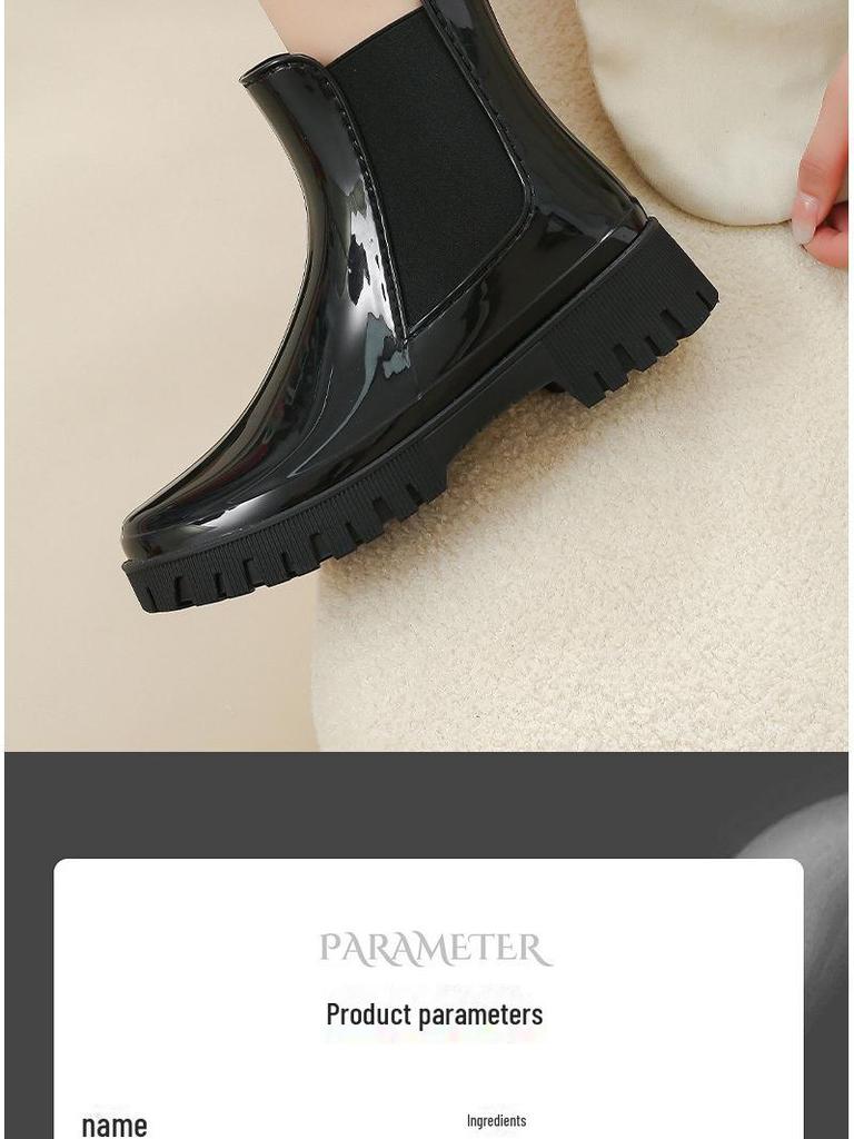Korean Mid-Tube Women's Rain Boots: Wear-Resistant, Waterproof and Non-Slip with Soft Soles. Ideal for Outdoor Use.