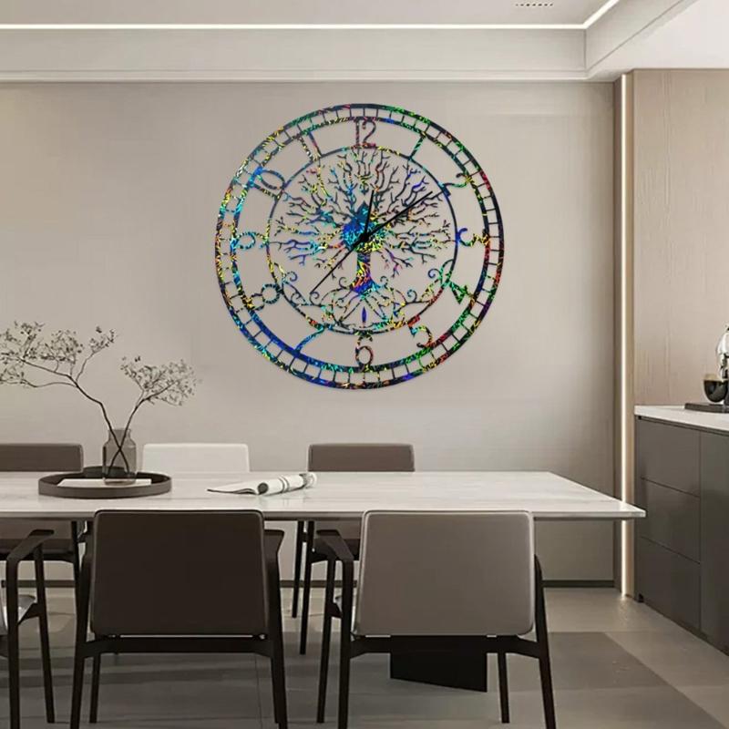 Round Resin Mold Silicone Texture with Life Tree Pattern for Wall and Bedroom Home for Crafting Unique Wall Clocks