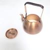 Handcrafted Exquisite Copper Electric Teapot, 1L Capacity, Purple Brass Finish with Handle - Perfect for Boiling Tea.