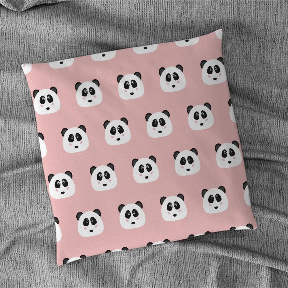 Cute Panda Pattern Pillowcase Car Ornaments Office Living Room Sofa Home Pillowcase
