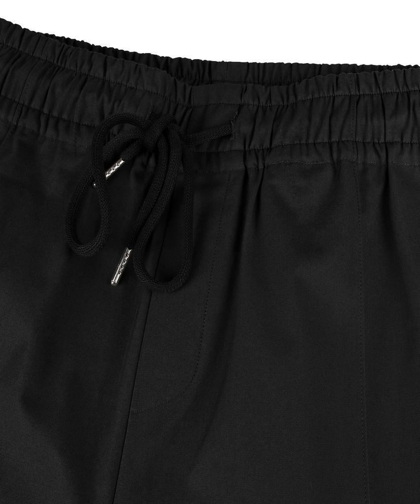 Nodeuyuumeon Cotton Relax Elastic Waist Pants [Black]