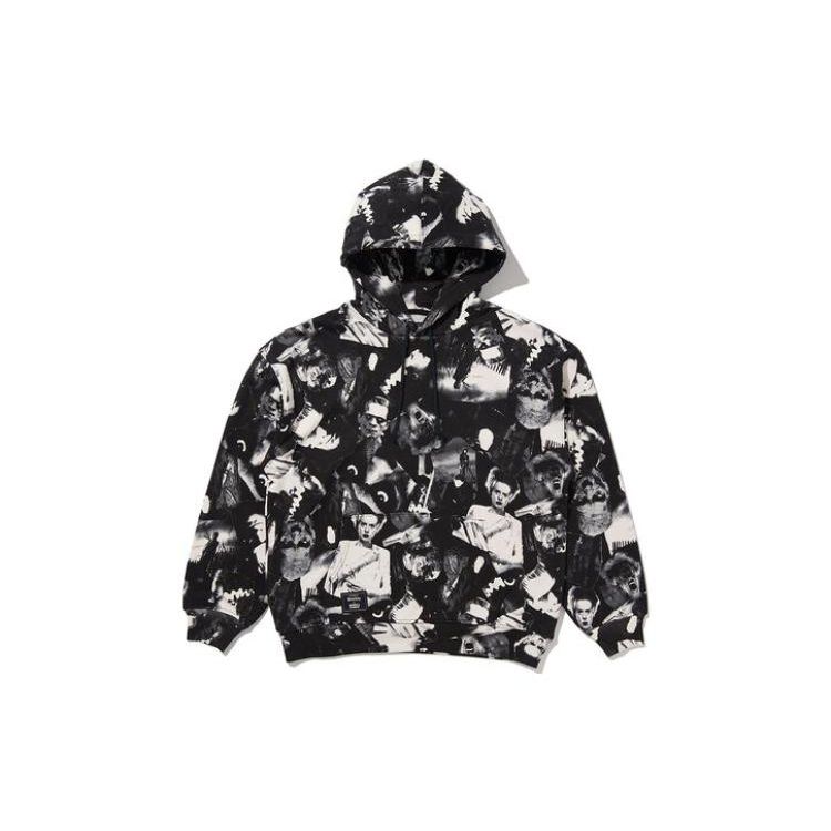 Levis FW22 Character Pattern Full Print Pullover Hoodie Men hoodies Gray A3692-0000