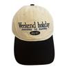 Retro Colorblock Baseball Cap - Korean & Japanese Style Duckbill, Enhances Face Appearance, Versatile & Soft for Women.