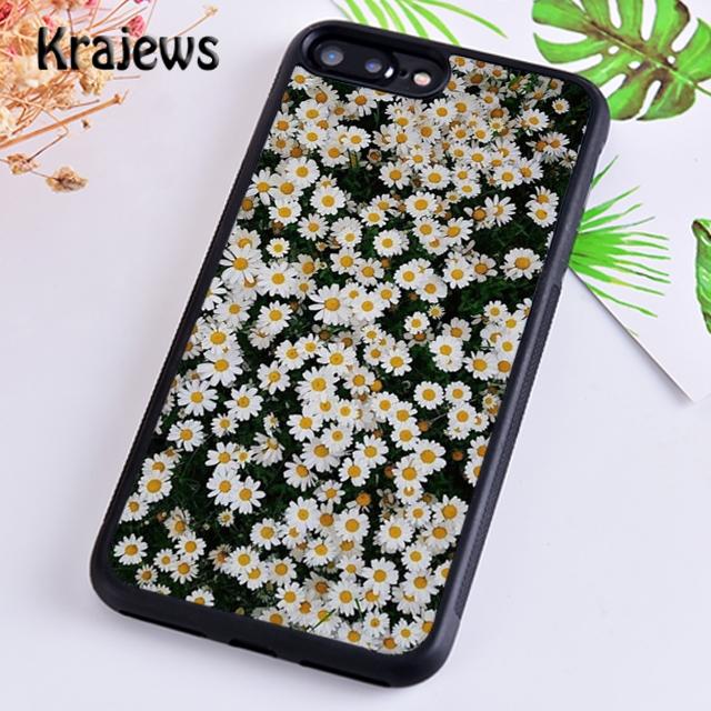 Krajews Daisy Flower Soft Phone Case Cover For iPhone 14 5 6s 7 8 plus X XR XS 11 12 13 pro max Samsung Galaxy S21 S22 ultra