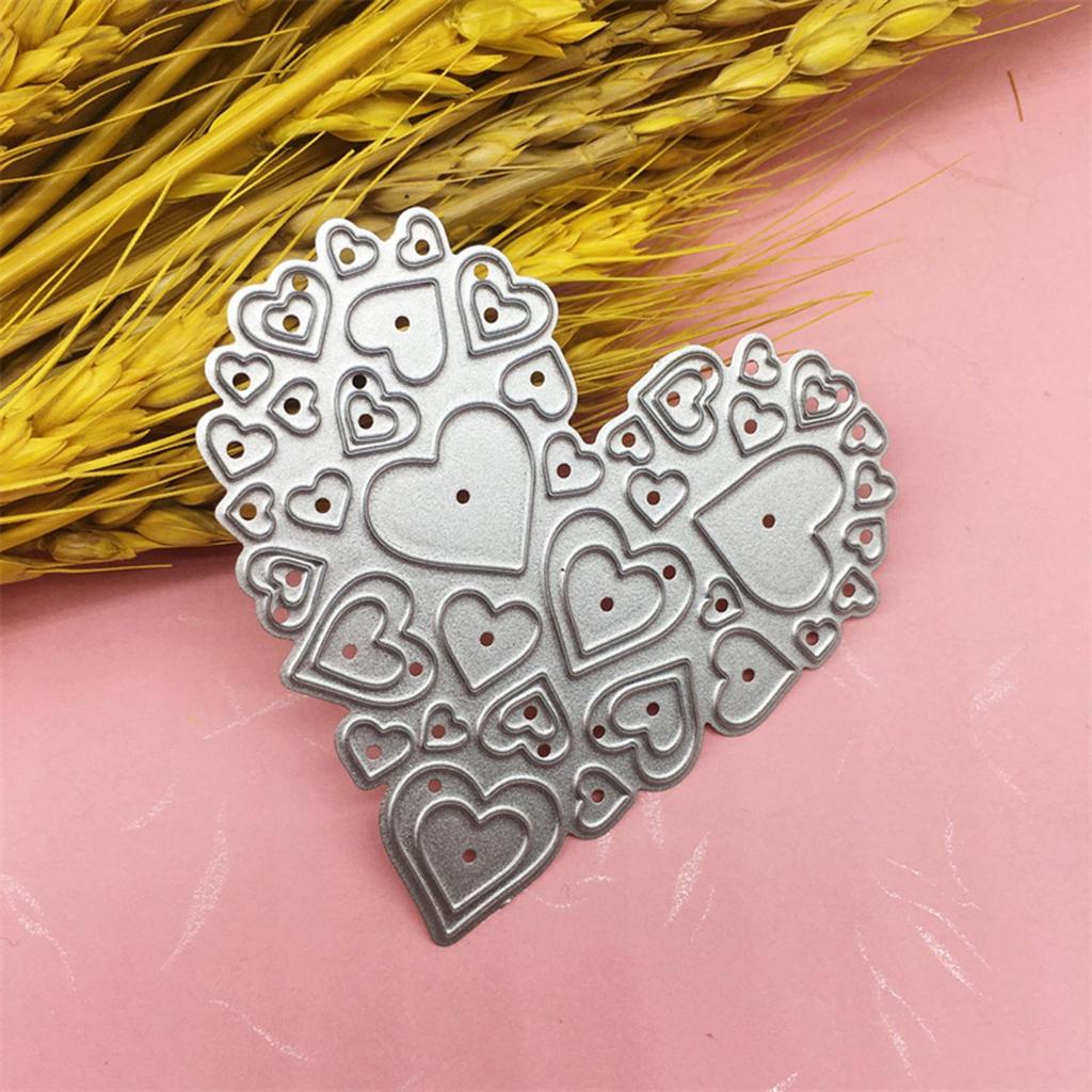 Liebesherz Metall-Stanzformen Schablonen für DIY Scrapbooking Dekorative Prägepapierkarten Vorlage Dekor Stanzteile
