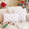 Christmas Plush Pillow Cover With Geometric Snowflake Design For Home Decor And Gift