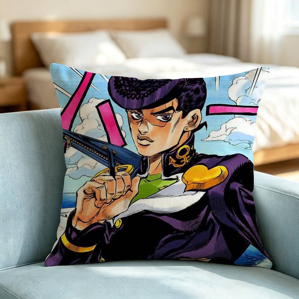 Jojo Josuke Higashikata-A Pillow Case Square Double-Sided Sofa Cushion Cover Bedroom Bedside Pillow Gift