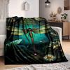 1pc Dragonfly Art Blanket Lightweight Blanket Throw Blanket For Sofa, Bed, Travel, Camping, Livingroom, Office, Couch, Chair Yy251010006