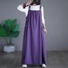 Übergroßer Herbst Denim Langes Träger Latzkleid Ärmellos Mode Damenkleider Lässig Locker Slip Damenkleid