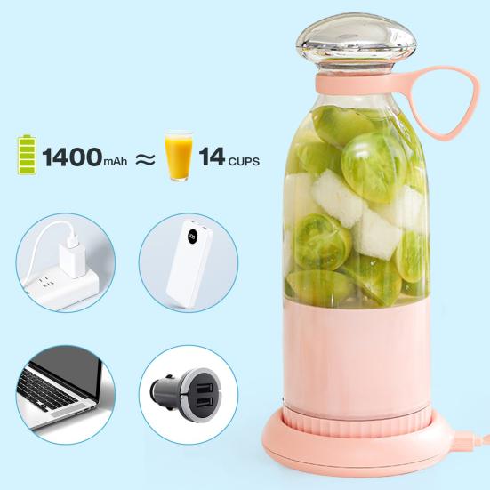 Fruit Juicer Portable Blender Food Grade BPA Free Large Capacity High Speed USB Rechargeable Fruit Vegetable Blender
