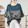 T-shirt for Women Summer Large Size Cotton T-shirt Soft Loose Printed Casual Comfortable Pullover T-shirt Top
