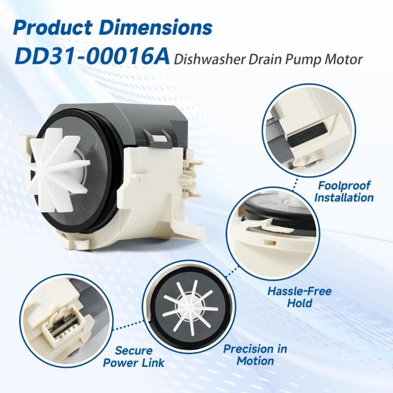 DD31-00016A dla PD00036475 4000925 AP5917178 PS9606350 EAP9606350 Akcesoria do pompowania odpływu zmywarki
