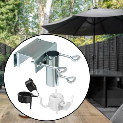 Deck Umbrella Stand Clamp Mount Adjustable Max Clampable Width 4.5cm Balcony Parasol Holder for