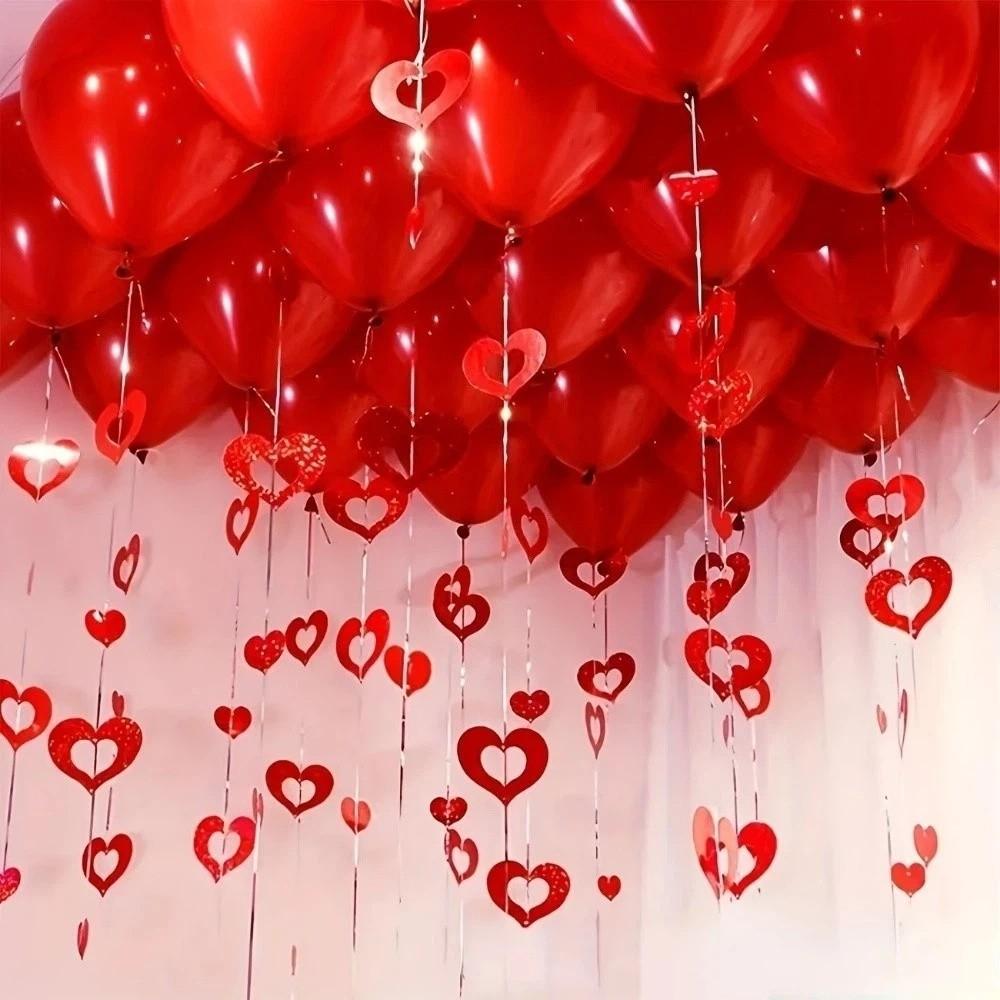 DIY Heart String Garland Laser Sequin Love Heart Hanging Curtain  Birthday Decor