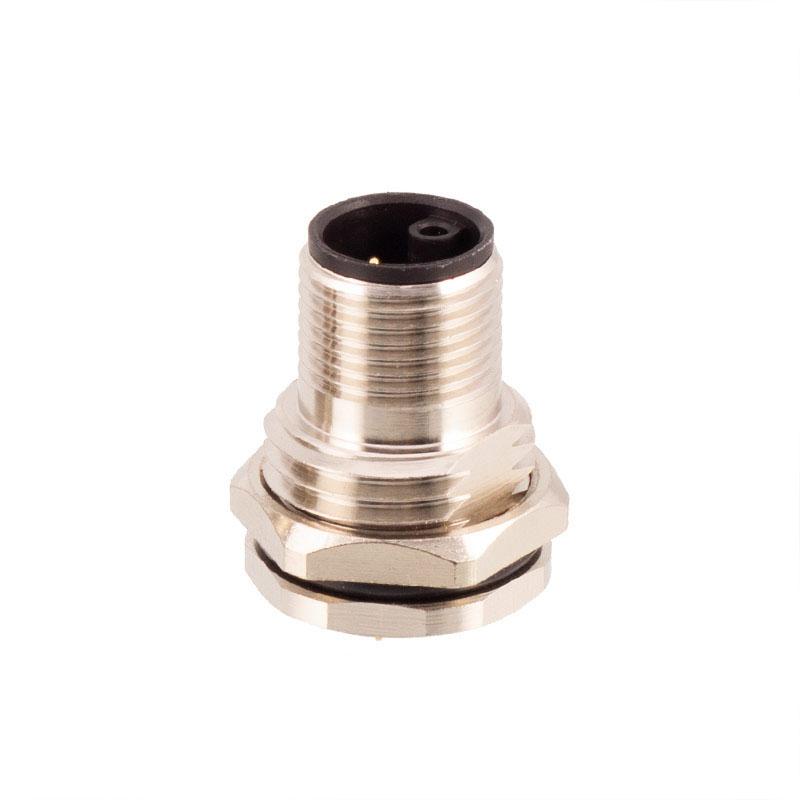 1m M12 Encoder Connector 2Pin 3Pin 4Pin 2+PE 3+PE 12A Power Signal Adapter K Code Aviation Male Female Plug Socket Panel Mount