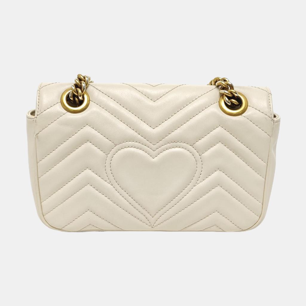 [Pre-Owned] Gucci GG Marmont Matelassé Mini Bag 'White' - Very Good #1X5VKQF