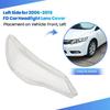 Transparent Left Headlight Cover for Honda Civic F