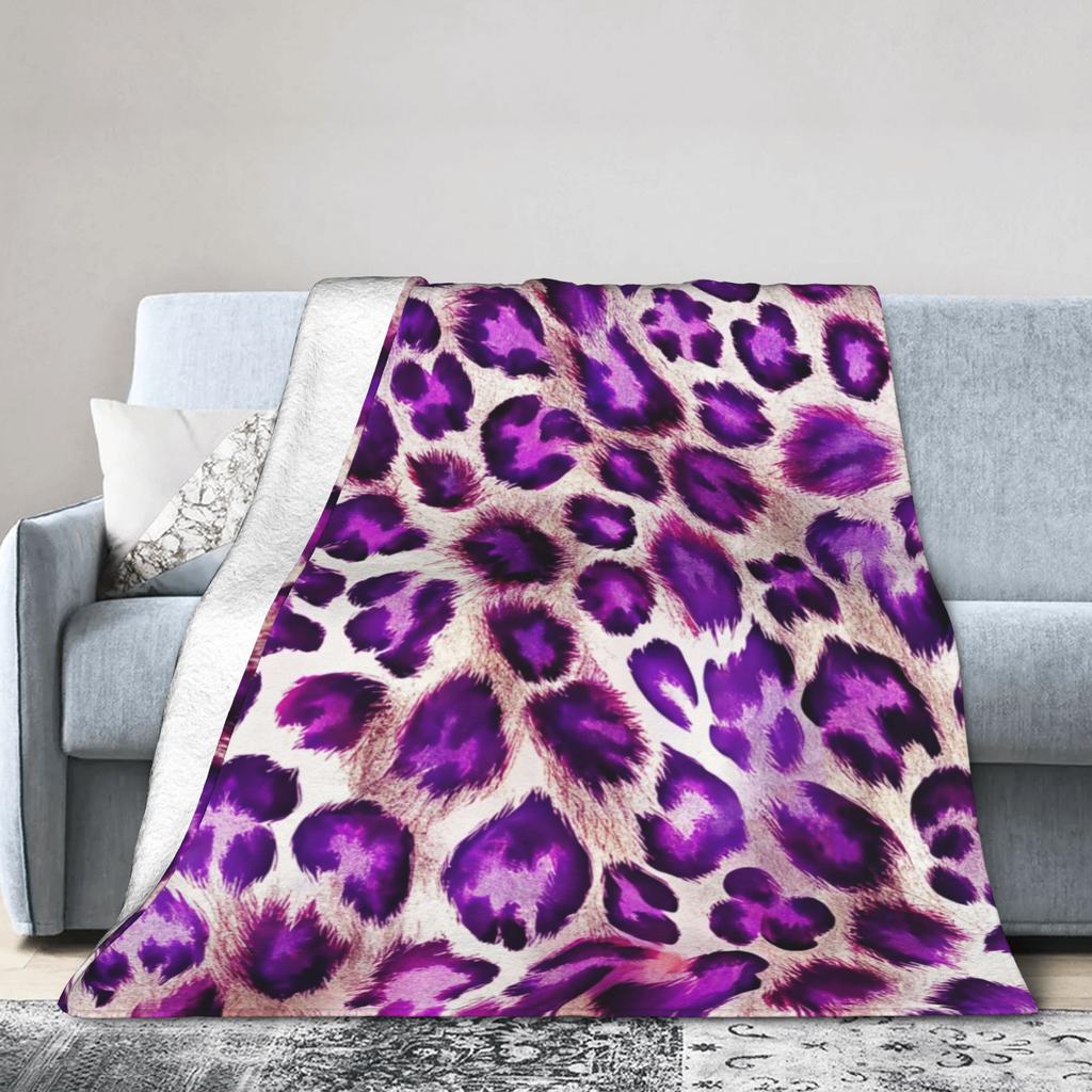 Leopard Texture Blanket Quality Soft  Throw Blanket Autumn Girls Boys Couch Chair Fluffy Bedspread