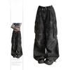 Jeans Góticos para Mujer Grunge Abi Y2K Pantalones Cargo de Mezclilla Goblin Core Punk Pantalones Holgados