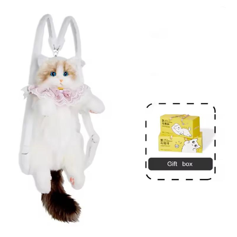 Plush CAT Backpack for Boys Girls Kids Children SchoolBag Cute Cartoon School Bags Kindergarten Preschool Baby Bag