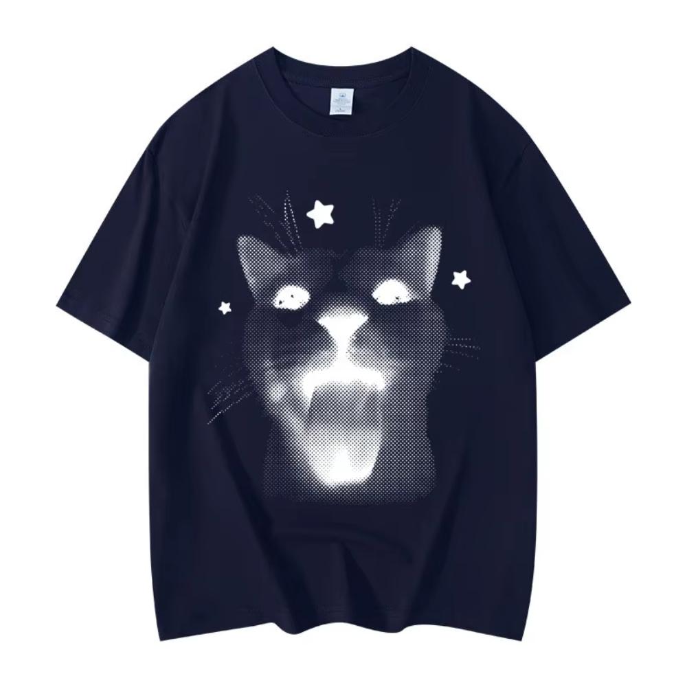 

Funny Cat Meme Graphic T Shirts Men s Women Clothing Harajuku Y2k Oversized T-shirts Fashion Trend Vintage Short Sleeve T-shirts 4XL