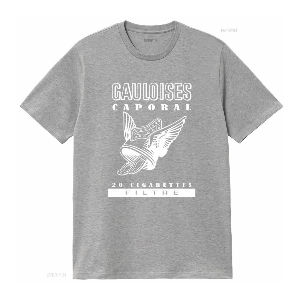Gauloises Caporal Cigarettes Filter Wings Print T Shirt For Fashion Casual Vintage Soft Unisex Slightly Streetwear