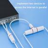 Waterproof 2 Port Ethernet Splitter ABS Texture Networks Adapter Suitable for Stable Connections in Humid Environment