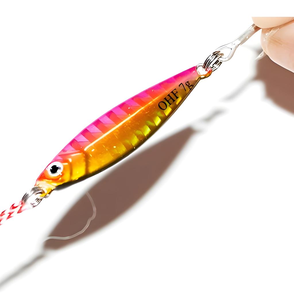 OHF Metal Jig Micro Jig with Assist Set Set, Set, 3g, 5g, 7g, 10g, 15g, Hooks, 10-Piece (3g/10-Piece Set)