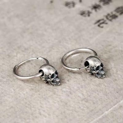 Vintage Fashion Punk Skull Head Lady Earring Jewelry Gothic Series Hypoallergenic Punk Ladies Temperament Earrings