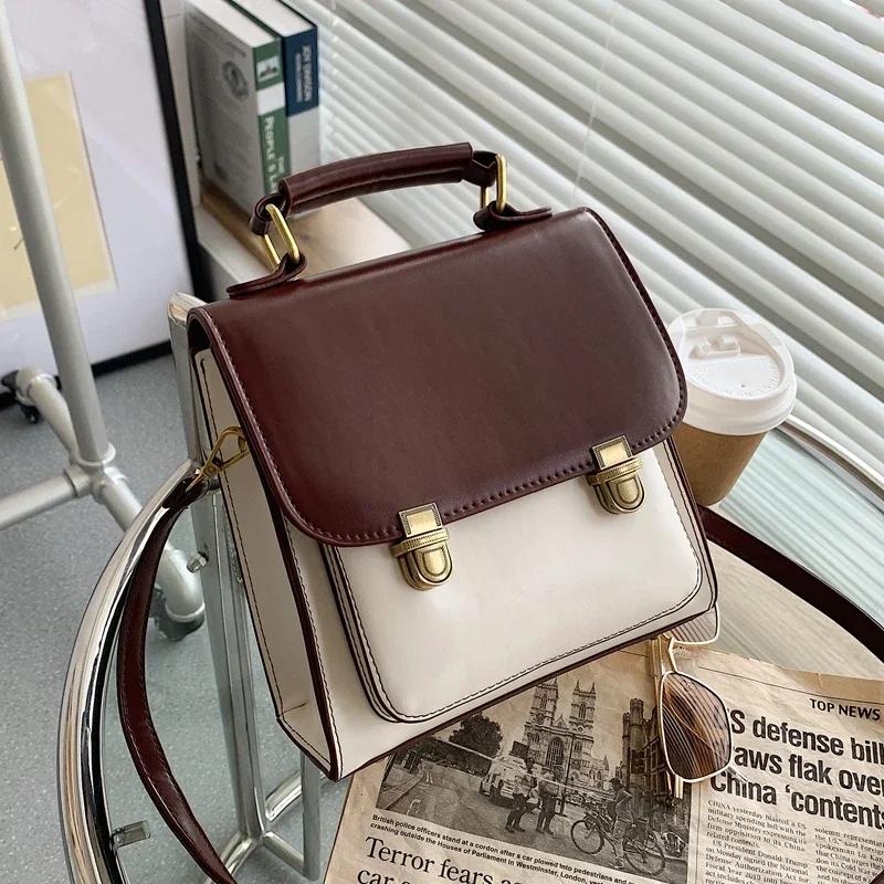 Retro crossbody bag new Korean creative buckle adjustable shoulder strap shoulder bag