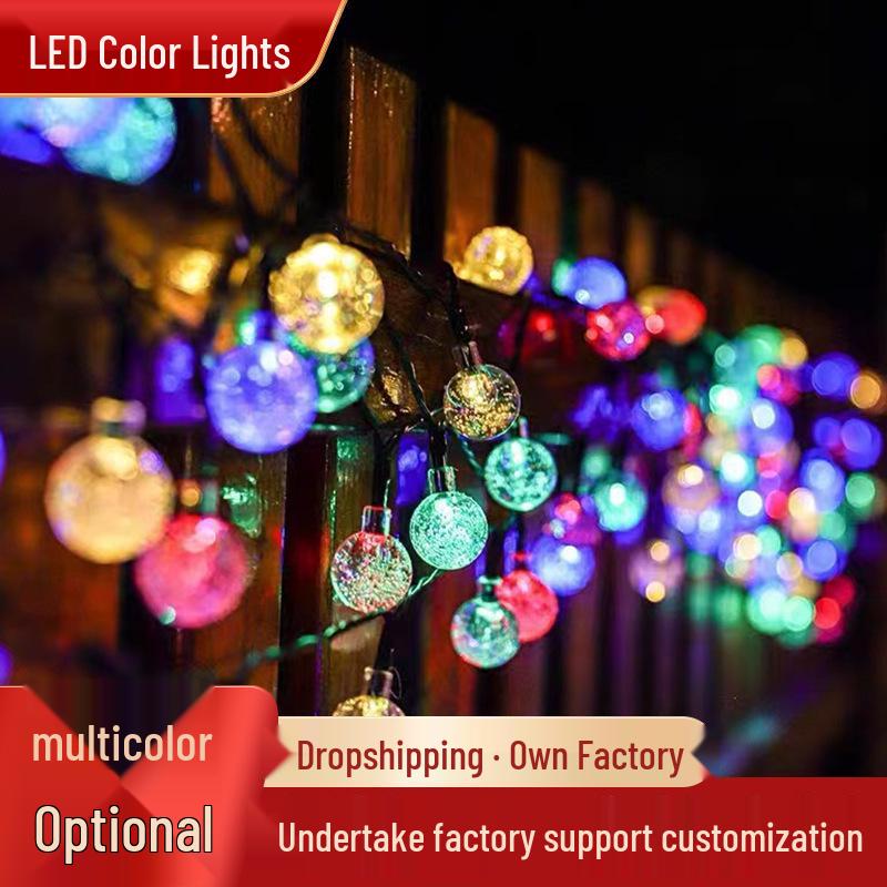 Colorful LED Star Snowflake String Lights - Outdoor Camping & Christmas Decorative Lights 1.5m 10 Lights Battery (Warm White)
