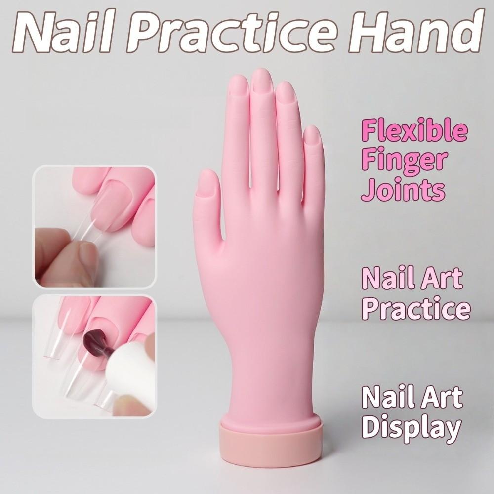 Soft Fake Hand Multi-joint Bendable Hand Model Durable Nail Practice Hand  Manicure Training