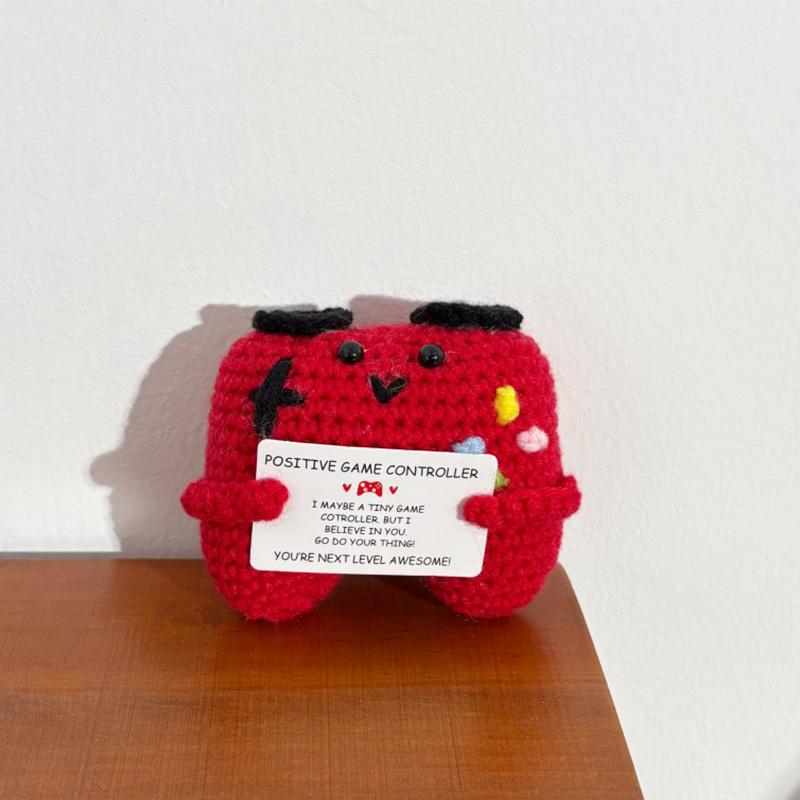Crochet Pocket Hug Hand-woven Positive Energy Dolls Finished Alien Ornaments Knitted Crafts Desktop Miniature Mother's Day Gifts