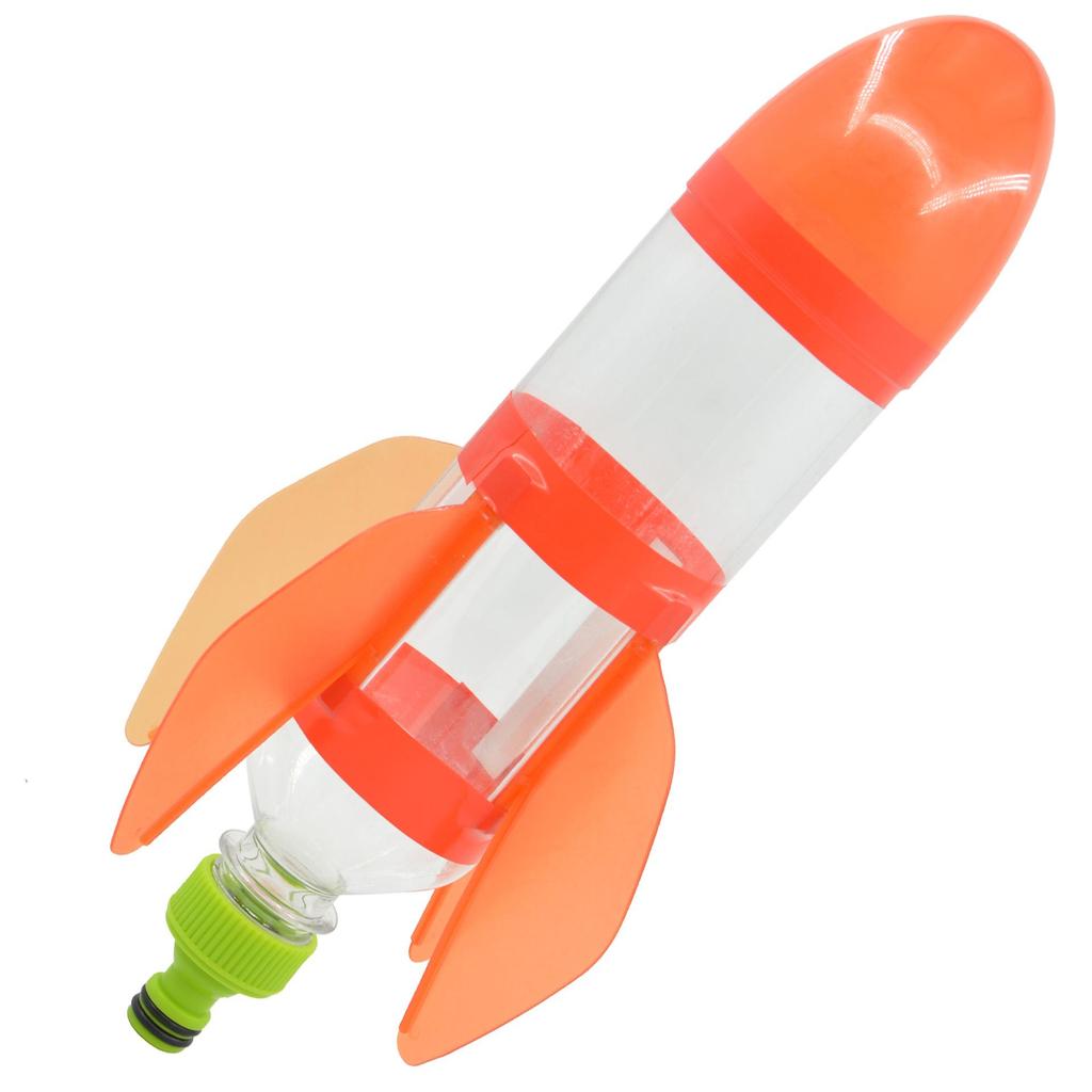 Water Rocket Kit: Science Experiment Materials with Nozzle, Parachute, Launcher, and Tail