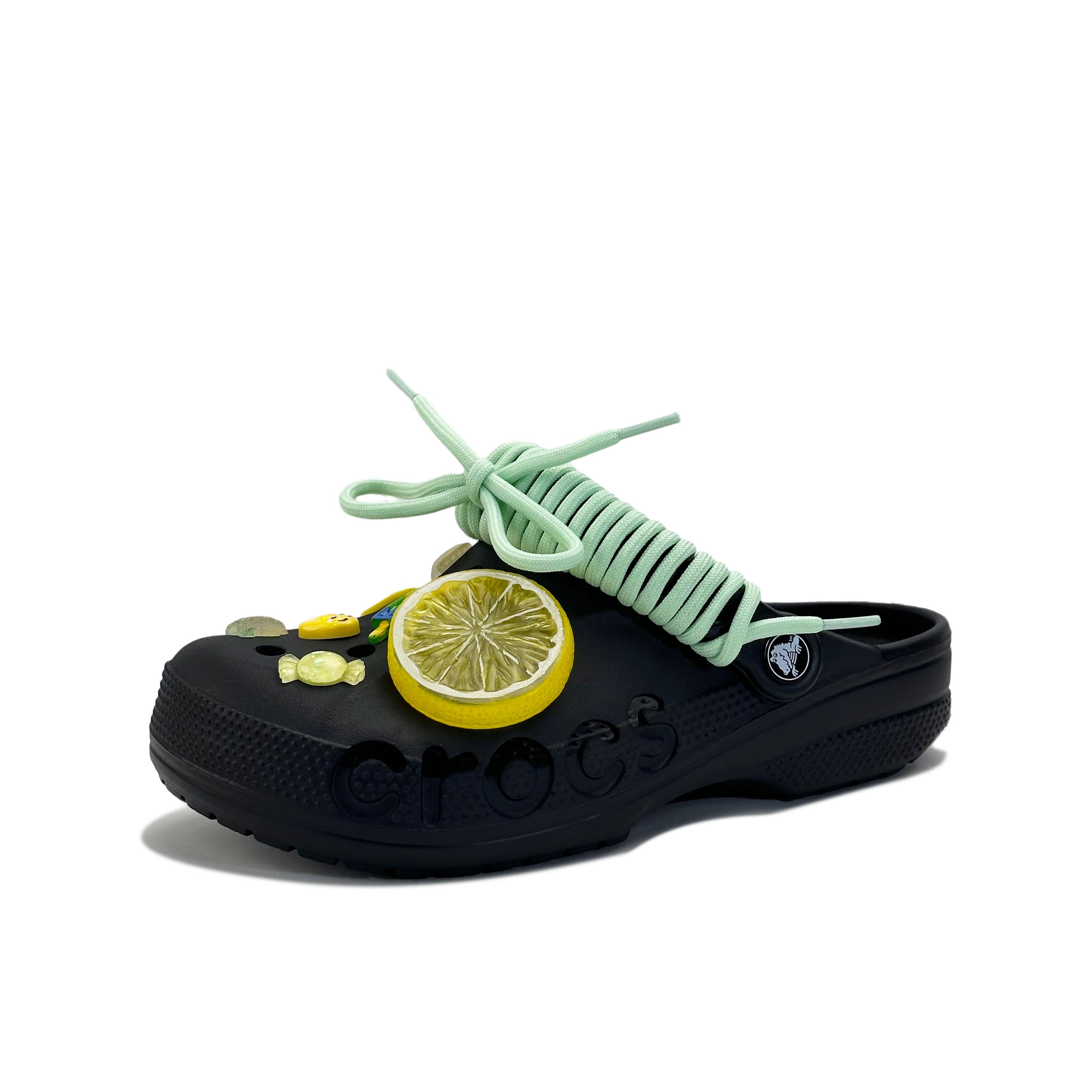 

Crocs Baya Classic clog EVA Summer Lemon Beya Beach Hole Shoes Unisex Black 43-44 чёрный