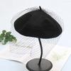 Autumn And Winter Woolen Bud Hat British Retro Painter Hat Elegant And Noble Mesh Beret Women'S Tide