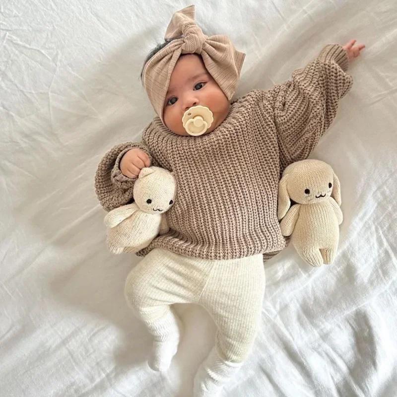 0-6Yrs Baby Boys Girls Knit Sweater Clothes 2025 New Toddler Infant Newborn Knitwear Soft Spring Long Sleeve Baby Pullover Tops