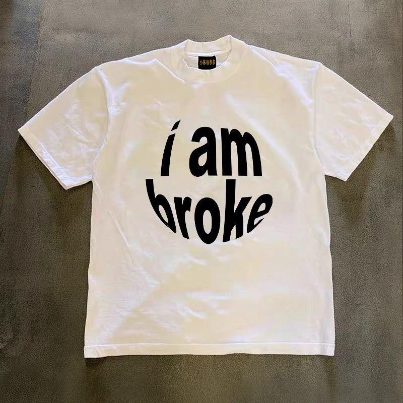 

I Broke Graphic Print Autumn Pure Cotton Men s and Women s T-shirt Short Sleeve Street Fashion Trend Clothing Vintage Clothes 4XL