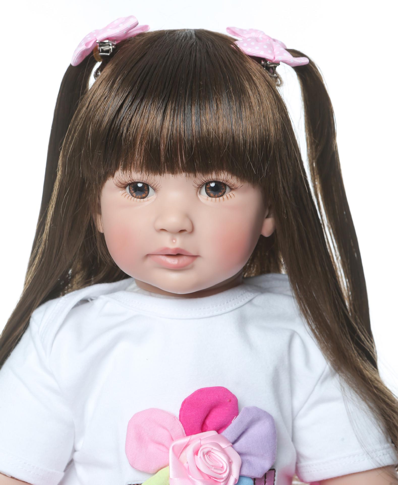 Reborn Toddler Princess Doll with Long Hair, 60cm - Realistic and Cute Gift 60 cm