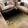 Luxury Gold Carpet Mat Rug Home Decoration Living Room Bedroom Floor Decor Black Arabian Style Non Slip Rugs Bedroom Decor