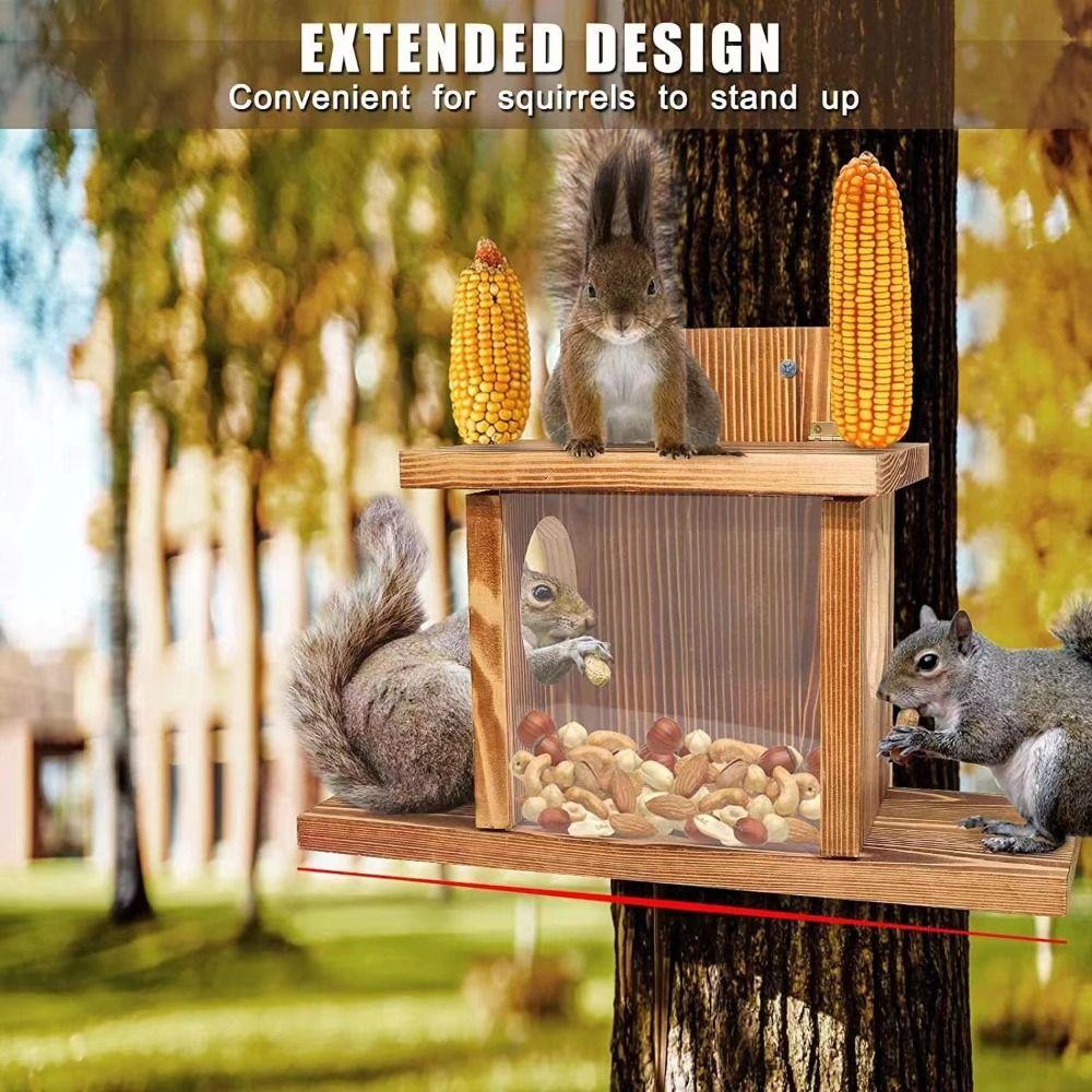 Hanging Hamster Feeding Box Durable Pet Food Dispenser Squirrel Feeder  Hummingbird