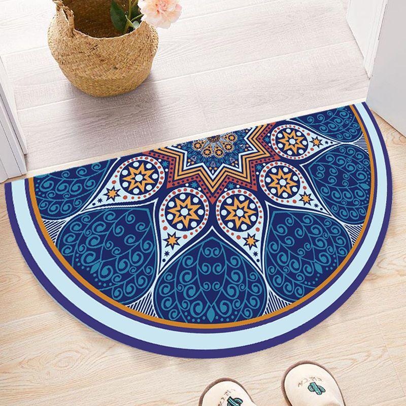 Nordic Entrance Doormat Anti Slip Floral Door Floor Mat Indoor Half Round Welcome Mat Bathroom Hallway Carpet Kitchen Area Rugs