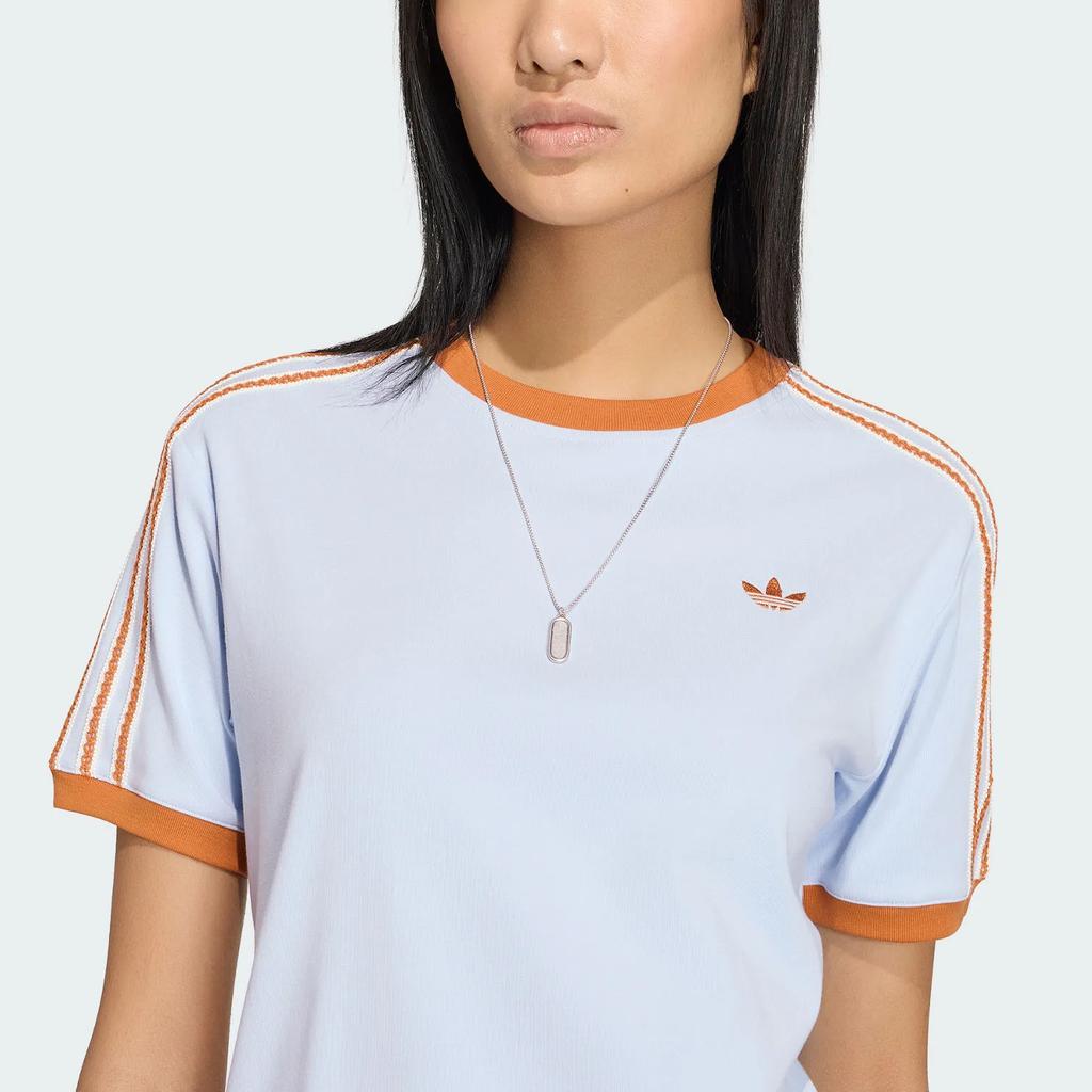 adidas Originals 3 Stripes Summer Glow Advanced Crew Neck Sports Casual Short Sleeve T-Shirt Women Tops KY8125